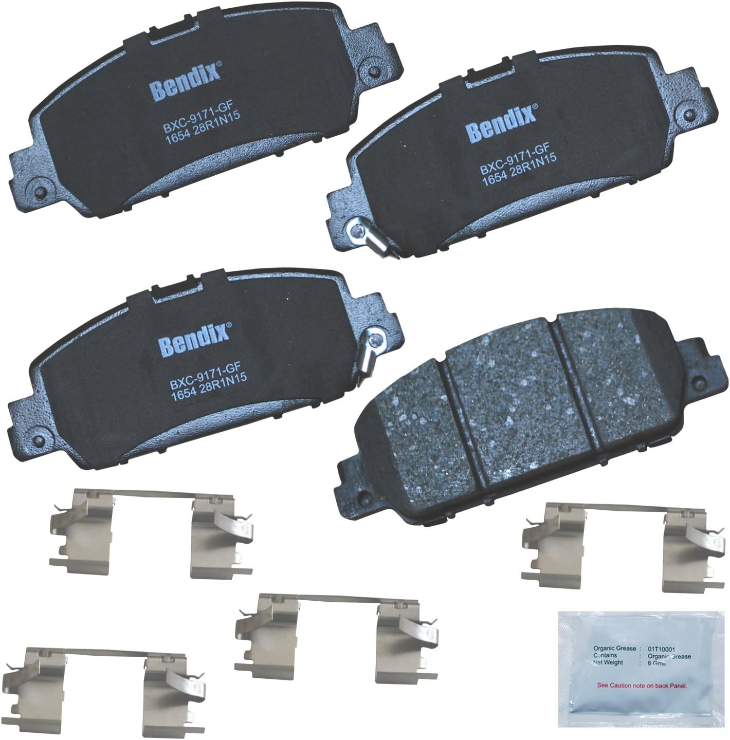 Bendix Priority1 CFC1654 Ceramic Brake Pads for Honda Accord