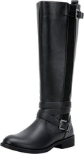 Vepose Women's Riding Knee High Boots Calf Tall Stretch Low Heel