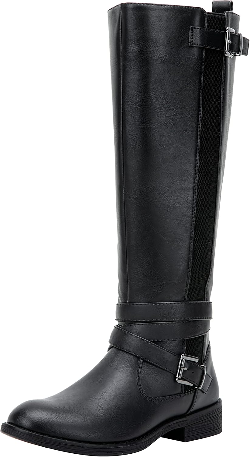 Vepose Women's Riding Knee High Boots with Zipper and Style