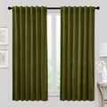 RYB HOME Velvet Curtains 63 in Length - Luxurious Light Blocking