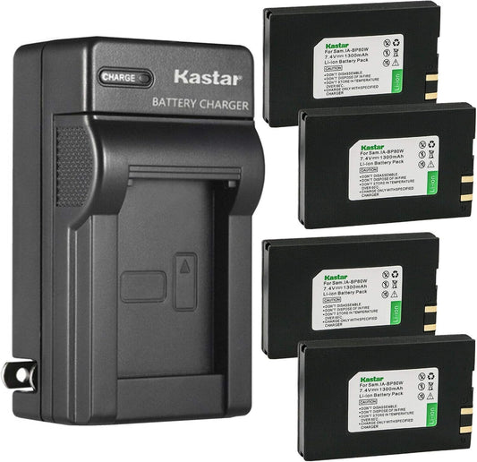 Kastar 4-Pack Battery and AC Wall Charger for Samsung Devices