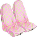 Car Seat Cover Protector Front Seats - Waterproof Flower Pink Towel
