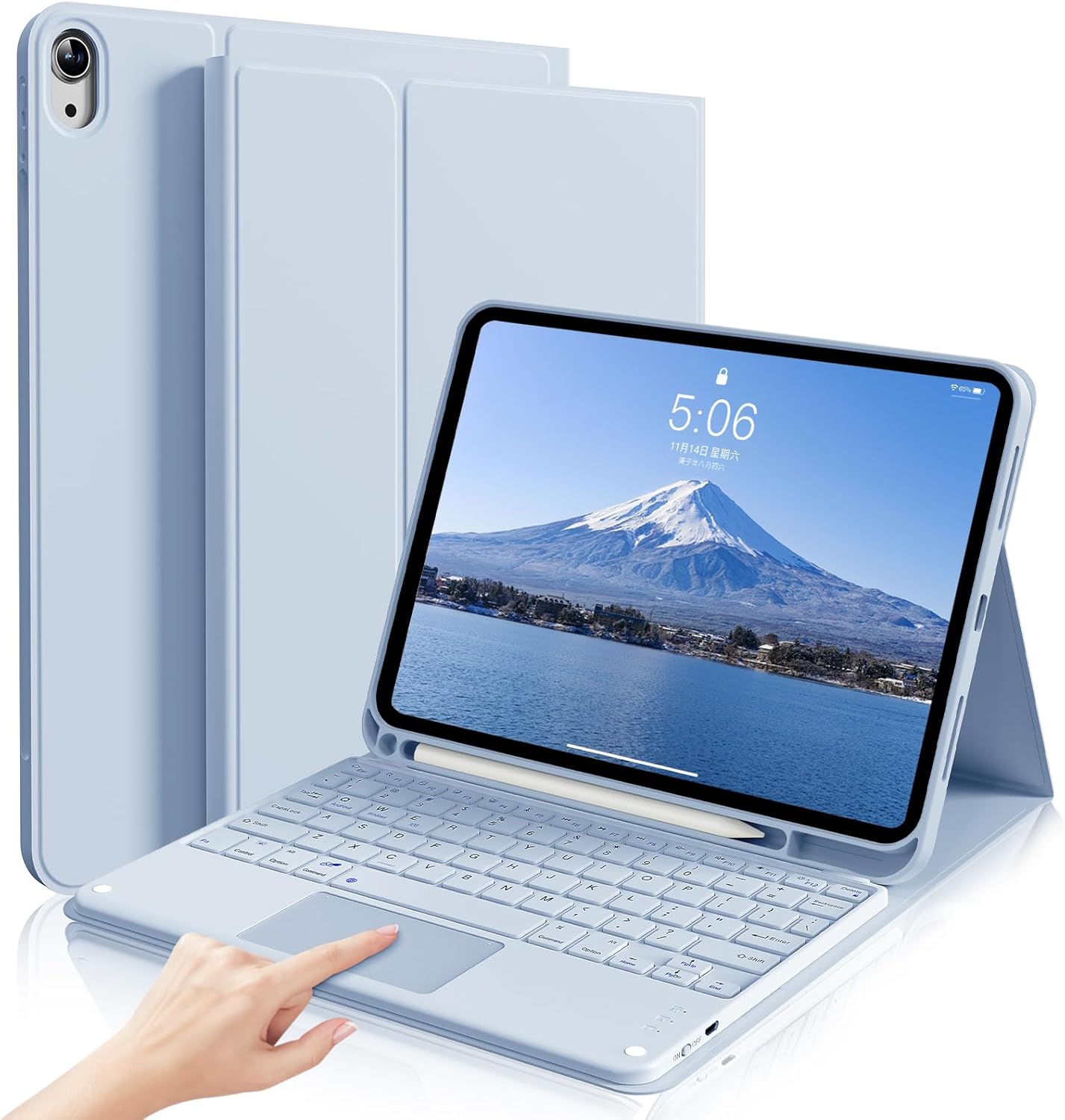 Kenke iPad 11/10th Gen Case with Keyboard and Trackpad