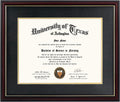 GraduationMall 11x14 Diploma Frame with Black over Gold Mat