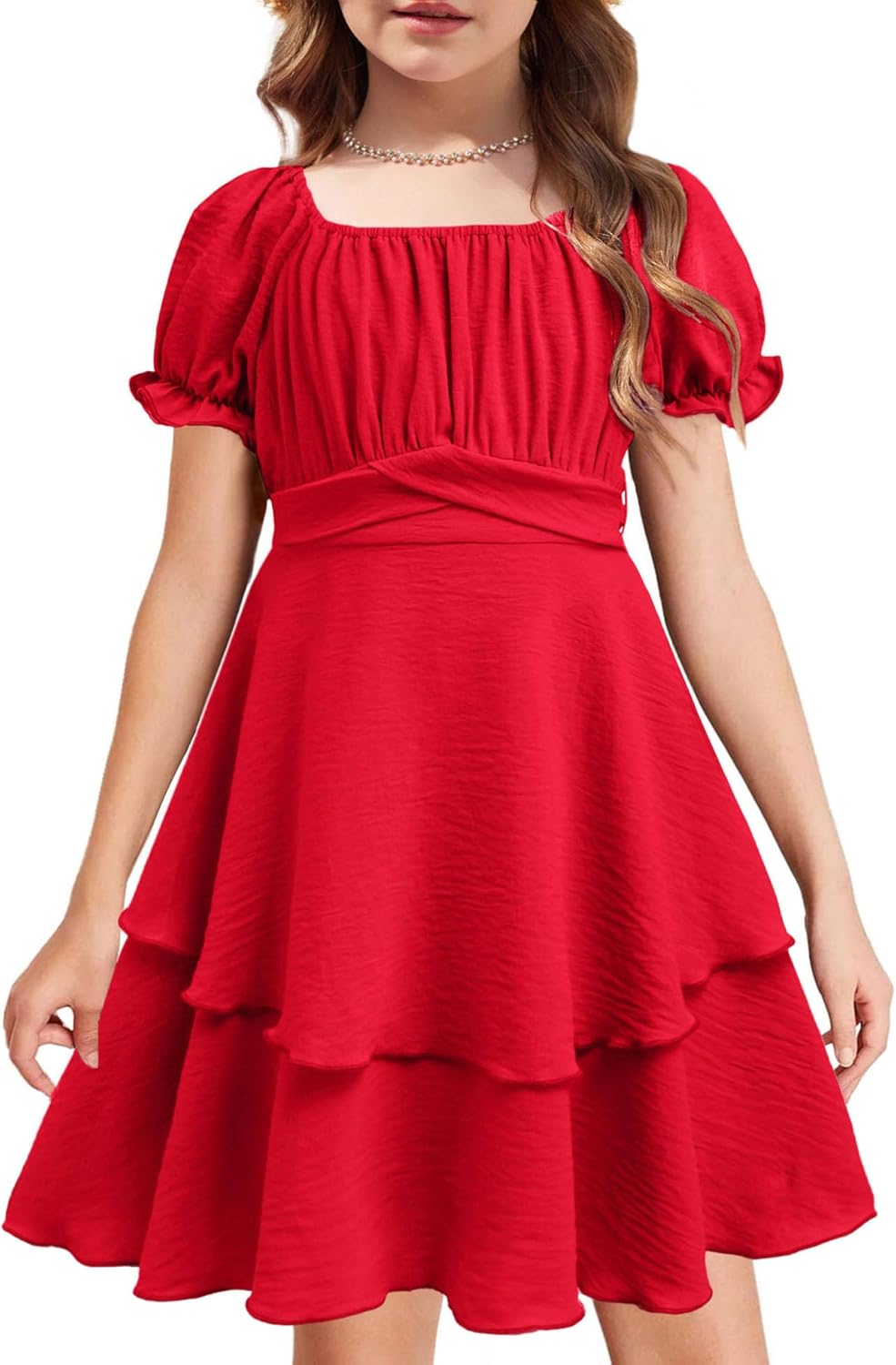 Arshiner Girls Summer Off Shoulder Ruffle Tiered Dress Review