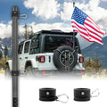 HIBLE 7 Feet Carbon Fiber Flag Pole for Trucks and SUVs