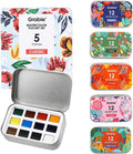 Grabie Pocket Watercolor Set, 12-Color Half-Pan Travel Paint Set