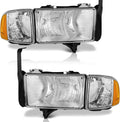 Headlights Assembly for 1999-2002 Dodge Ram 1500 Sport - Direct Fit