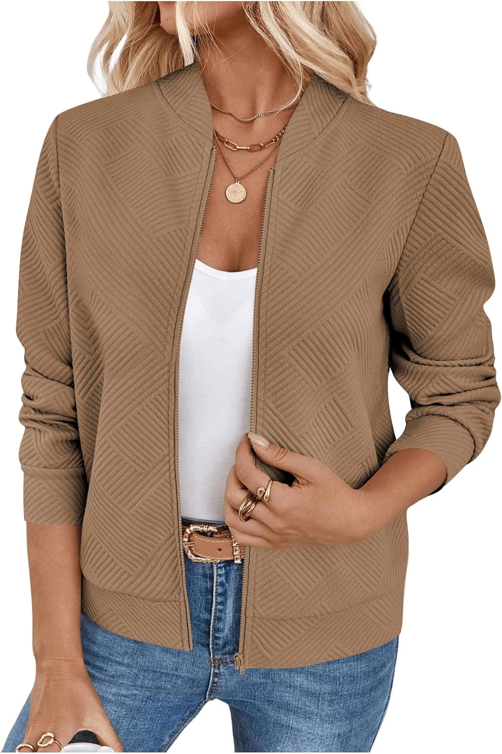 Verdusa Women's Lightweight Bomber Jacket for Casual Style