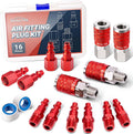1/4ft NPT Air Hose Fittings Kit 16 PCS - Quick Connect Durable Set