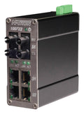 Red Lion N-Tron 106FX2-ST Industrial Ethernet Switch - Rugged DIN-Rail