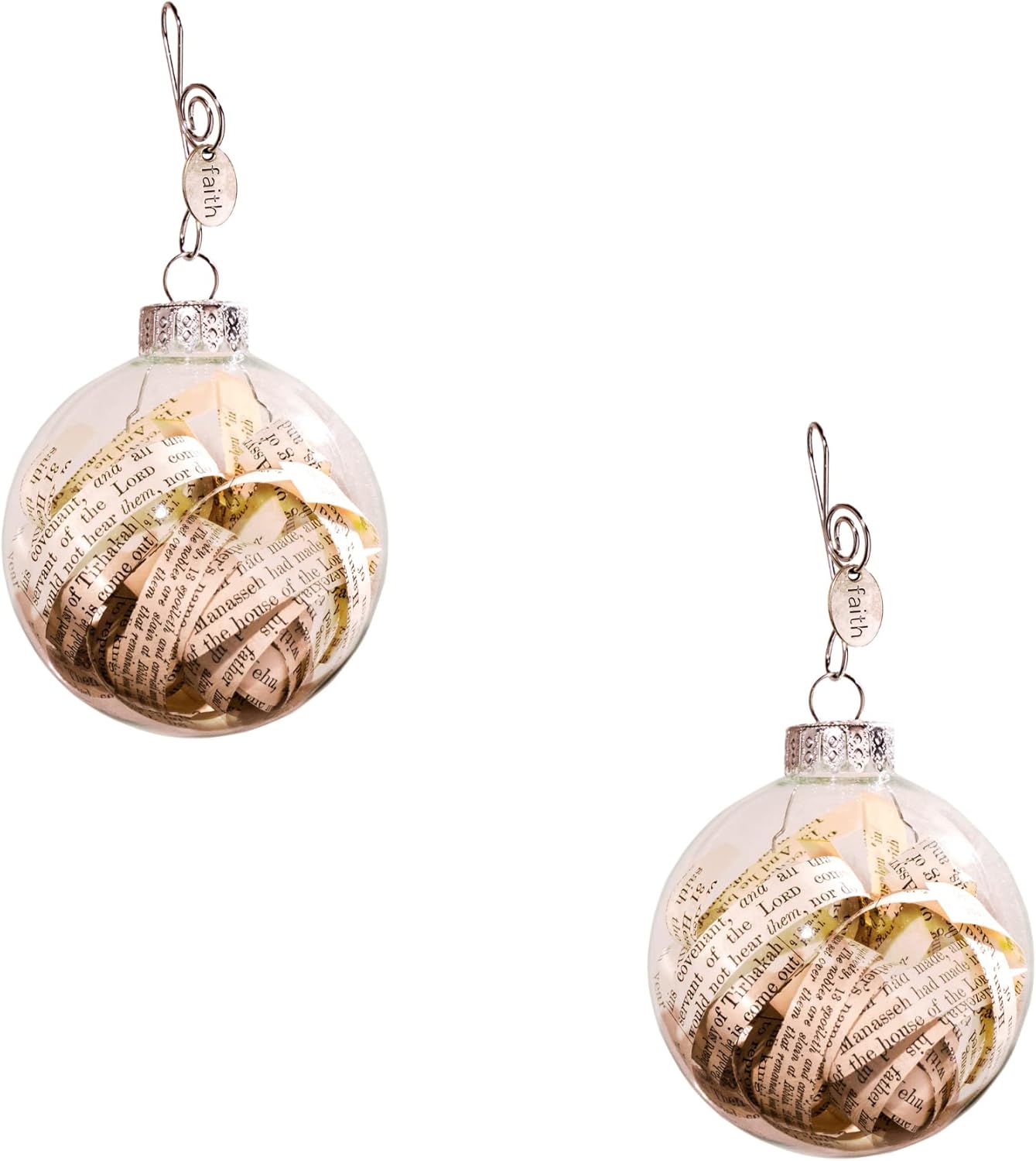 Antique Rescued Bible Glass Globe Ornaments for Unique Decor