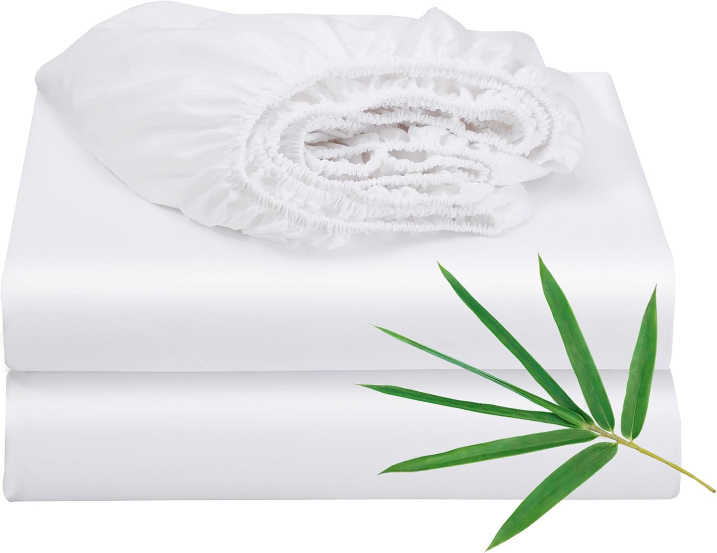 Bamboo Viscose Cooling Fitted Sheet Queen Size for Hot Sleepers