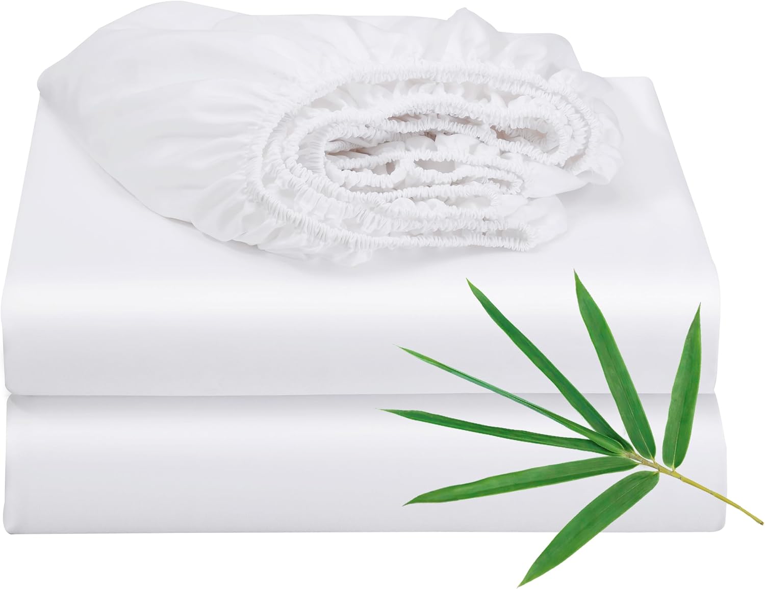 Bamboo Viscose Cooling Fitted Sheet Queen Size for Hot Sleepers