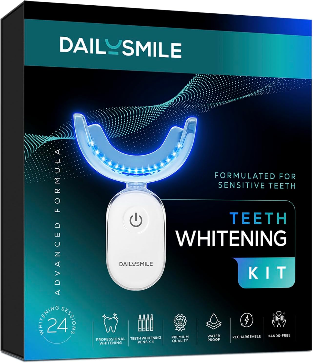 Teeth Whitening Kit with LED Light for Sensitive Teeth Users