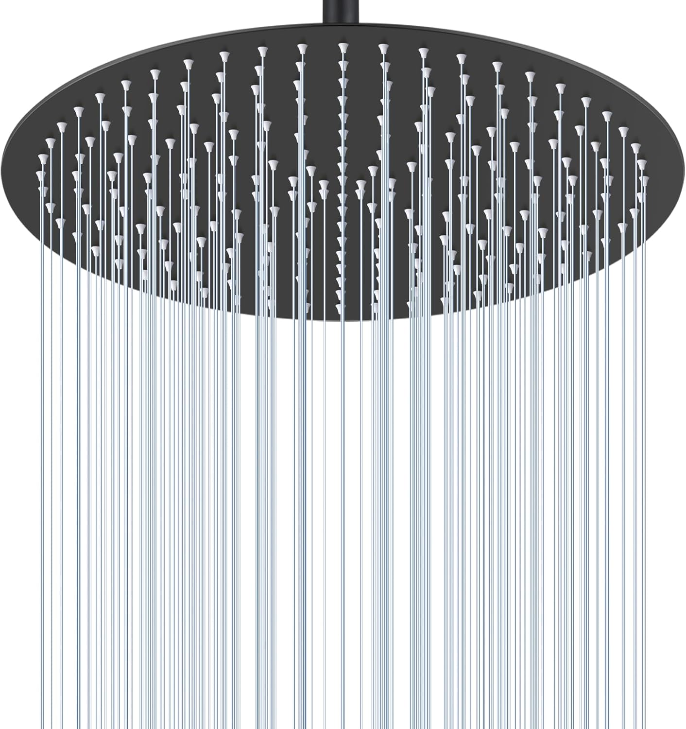 16 Inch Matte Black Round Ceiling Rainfall Shower Head Review