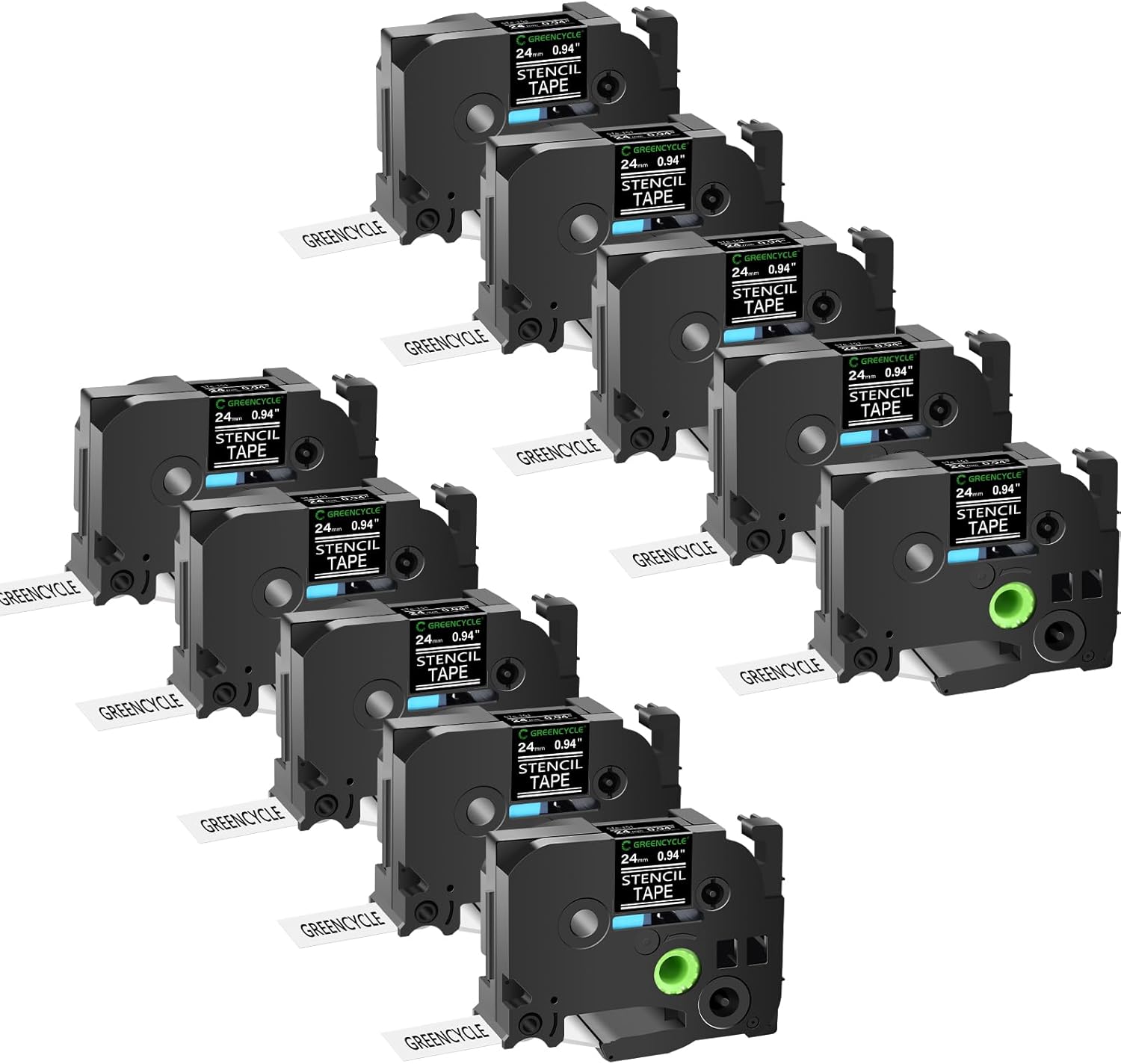 GREENCYCLE Compatible Brother STE 151 Label Tape for P-Touch