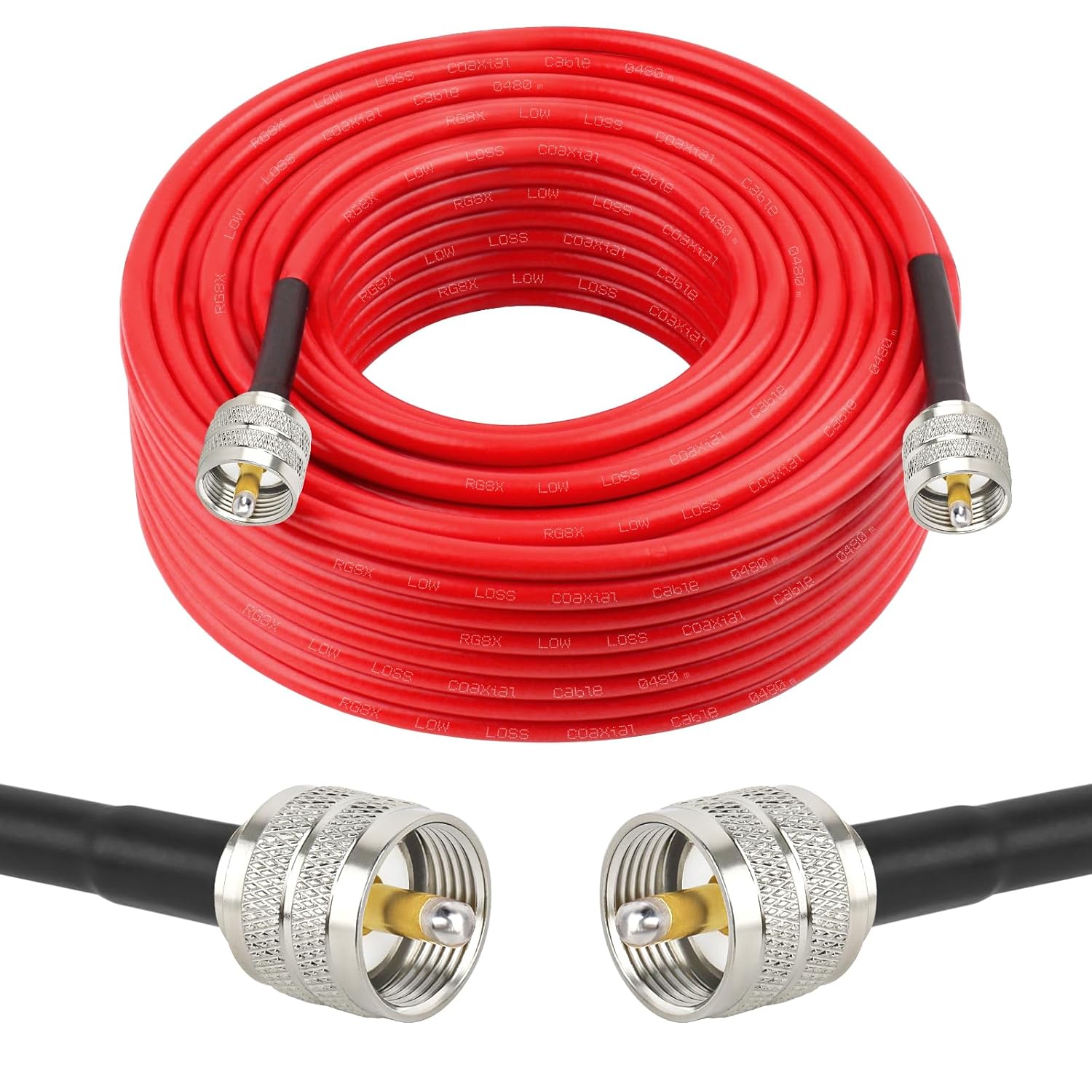 RG8X Coaxial Cable 75ft for Low Loss CB Antenna Applications