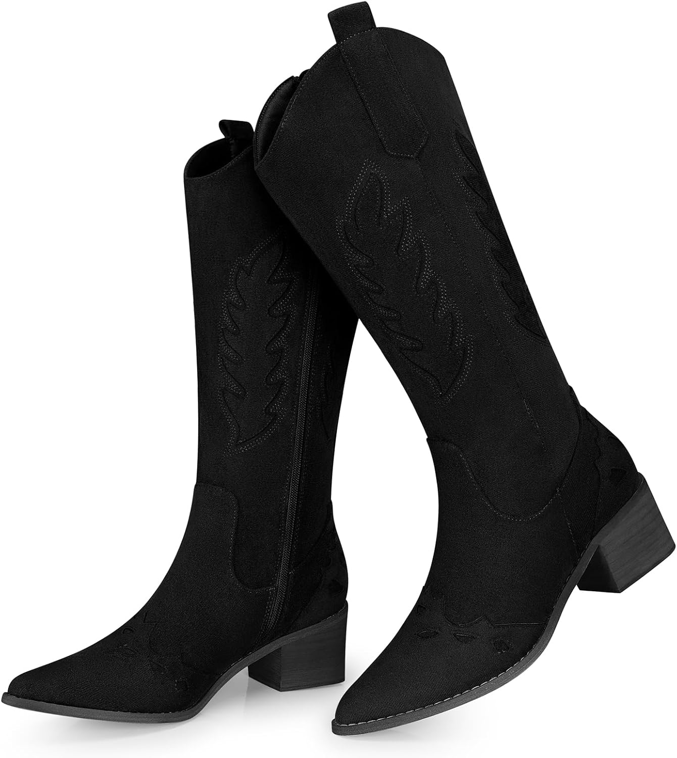 SHIBEVER Comfortable Tall Cowgirl Boots for Women in Style
