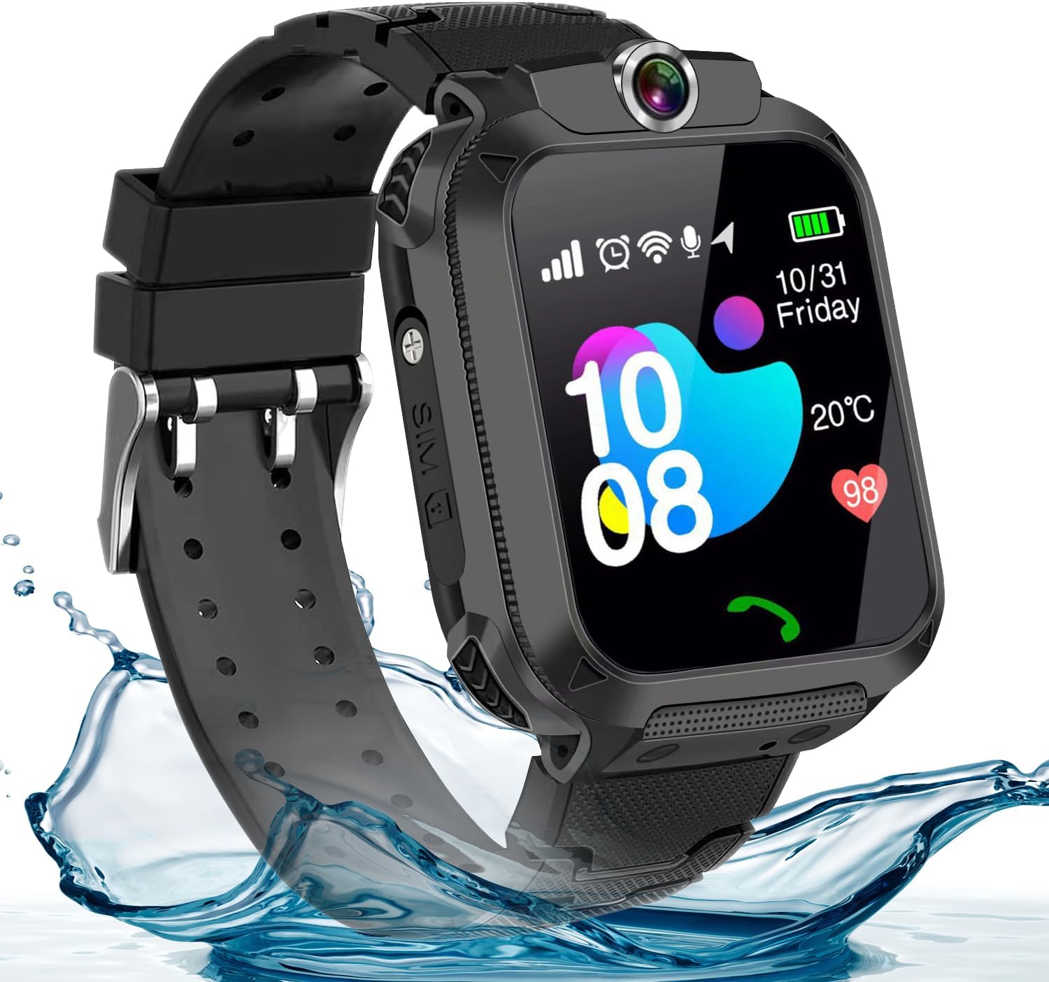 Kids Waterproof Smart Watch with Calling, Games & Music - Gift for Kids