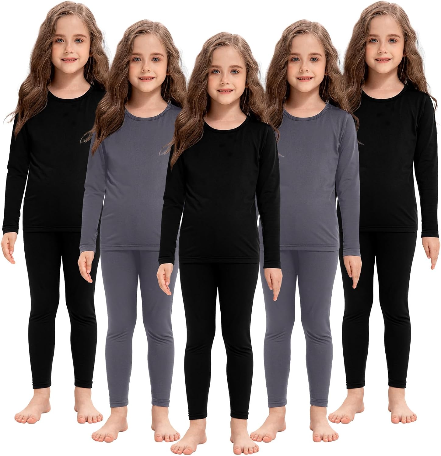 Silkfly Girls Thermal Underwear Set for Winter Warmth and Comfort