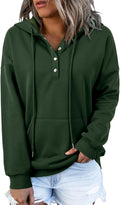 Dokotoo Womens 2025 Hoodies Button Collar Drawstring Hooded