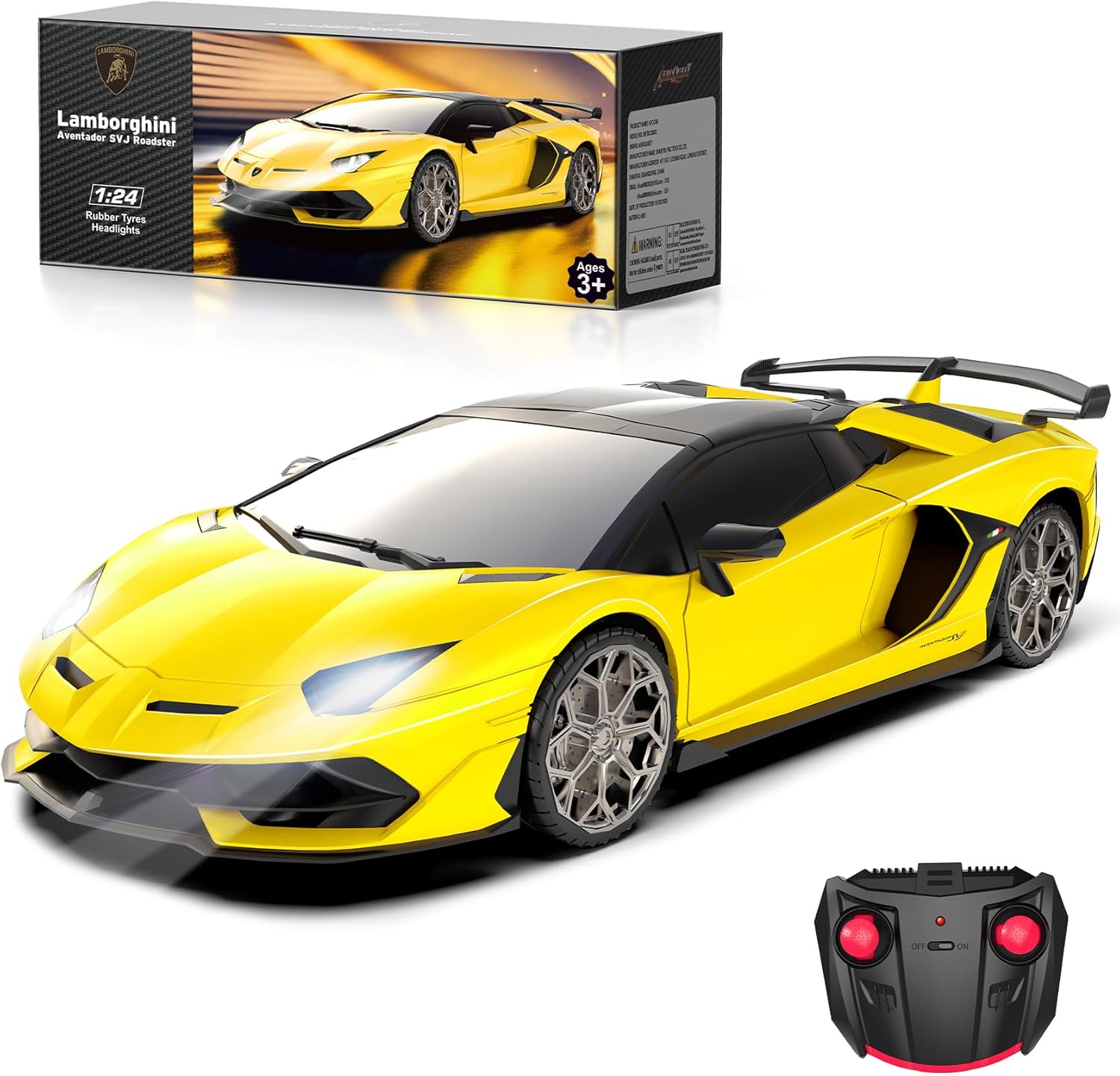 Lamborghini Remote Control Car for Kids - 1:24 Scale Racing Toy
