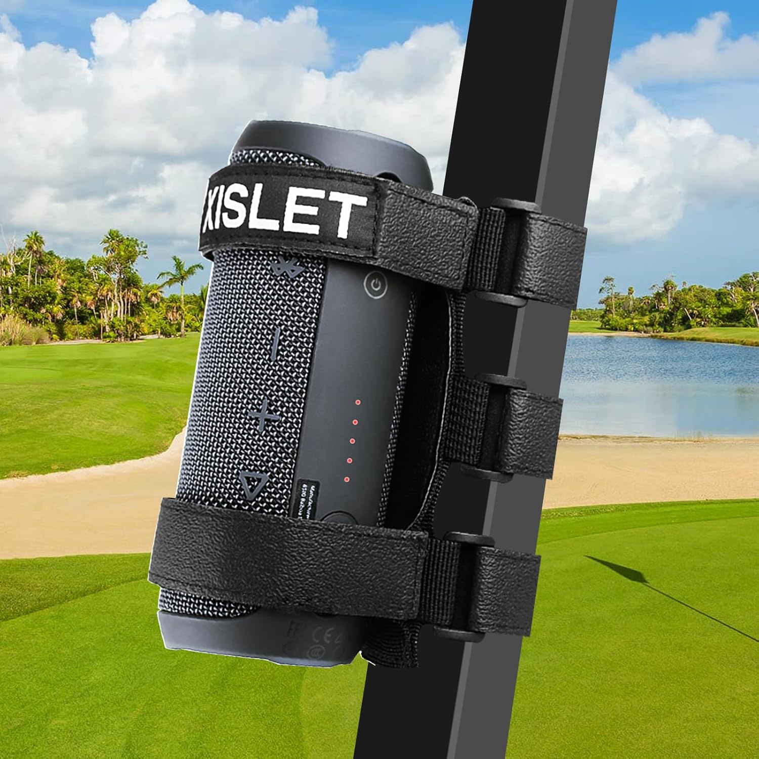Portable Speaker Mount for Golf Cart - Secure & Convenient