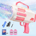 Upgraded Bazooka Bubble Gun for Kids - No Dip, Rechargeable Fun