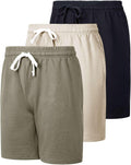 Men's Cotton 3 Pack French Terry Lounge Sweat Shorts - Big & Tall