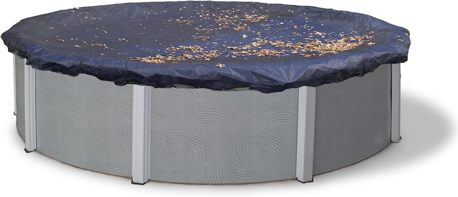 Blue Wave 24 ft Round Leaf Net Pool Cover for Above-Ground Pools