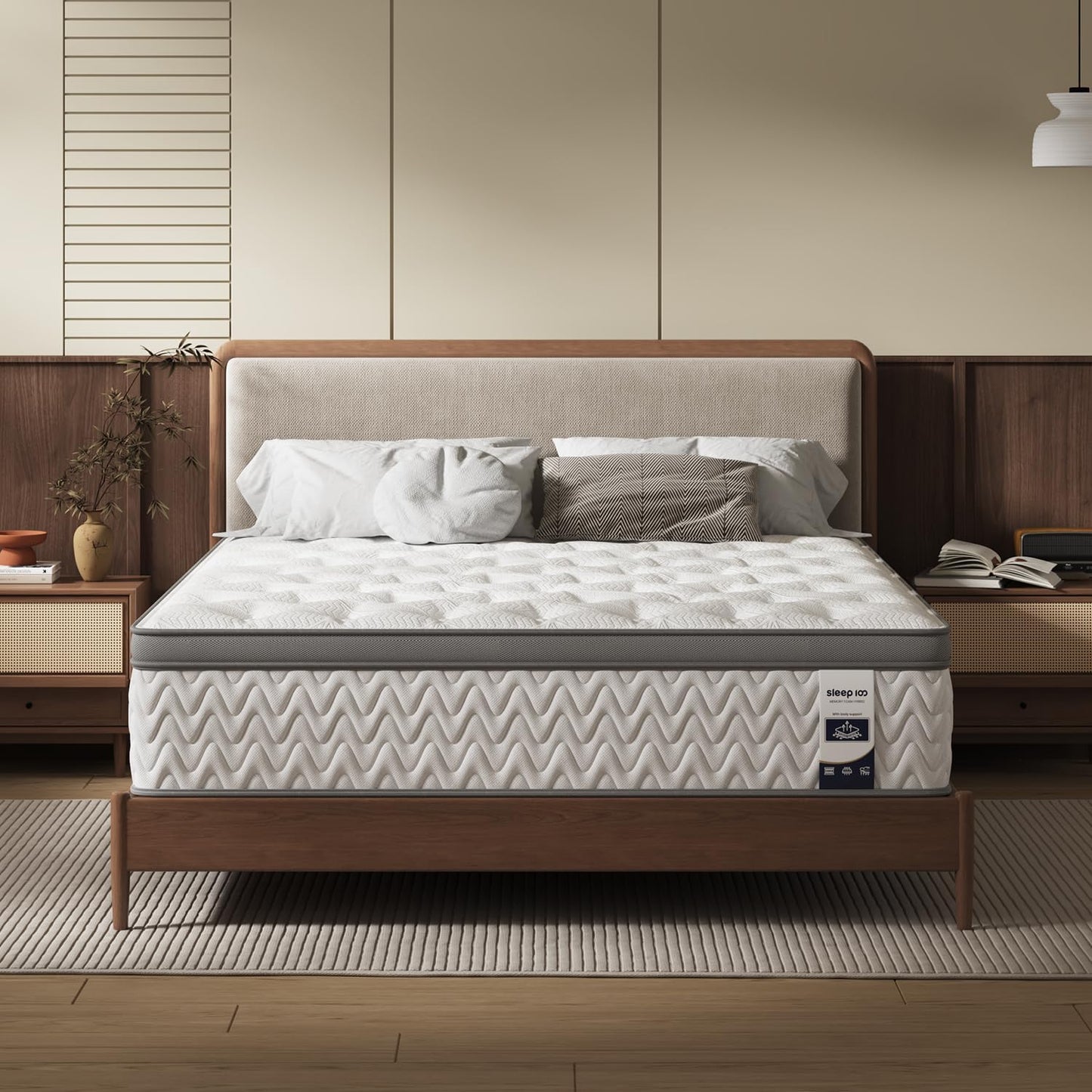 Full Mattress 12 Inch with 5-Zone Deep Sleep Firm Support
