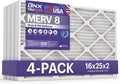 Protect Your Home with BNX TruFilter 16x25x2 MERV 8 (4-Pack)