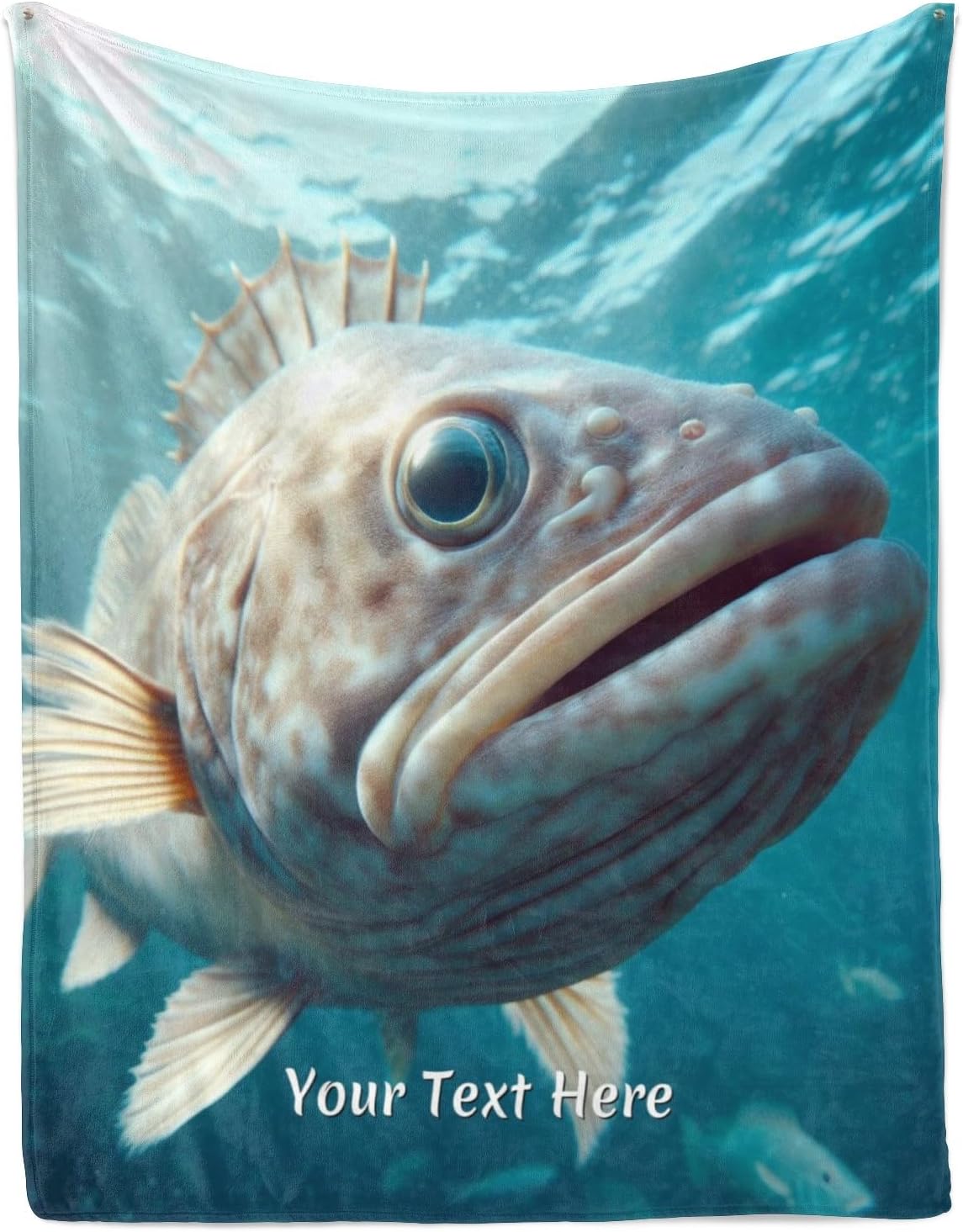 Personalized Grouper Fish Blanket | Soft & Cozy | Custom Name | 30x40 | Cuspilo