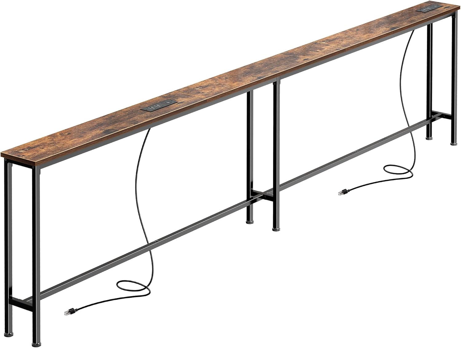 102 Inch Sofa Table with Power Outlets and USB-C Ports