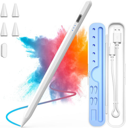 Fast-Charge Stylus Pen for iPad | Apple Pencil Compatible | 15 Mins Charge | White