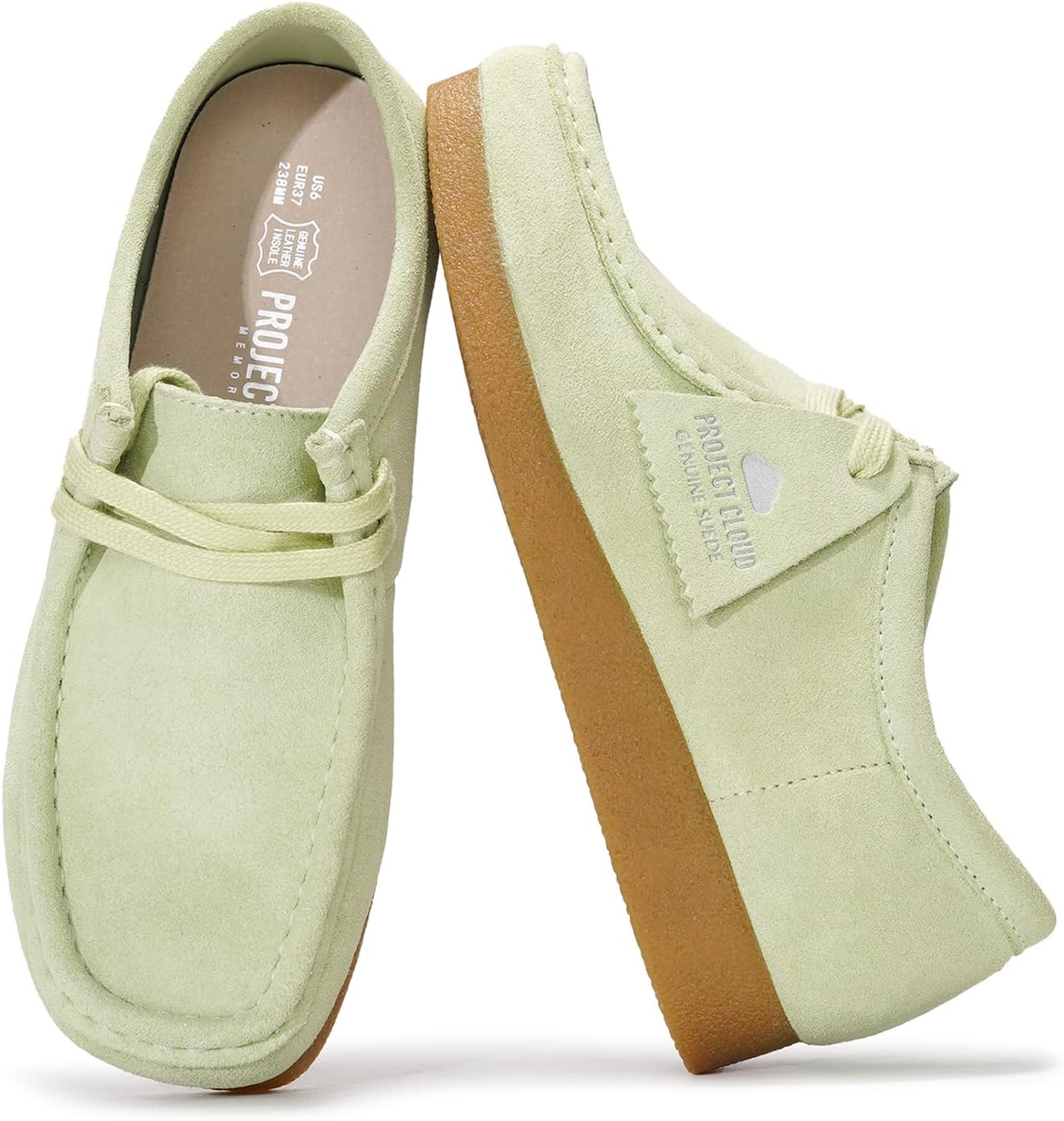 Project Cloud Genuine Leather Womens Shoes with Memory Foam Comfort