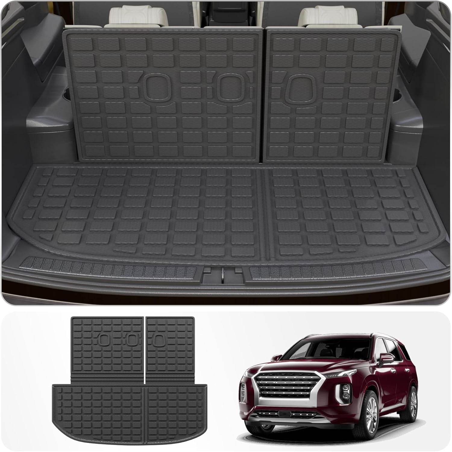 Cargo Mat for 2020-2025 Hyundai Palisade Trunk Liner Protector