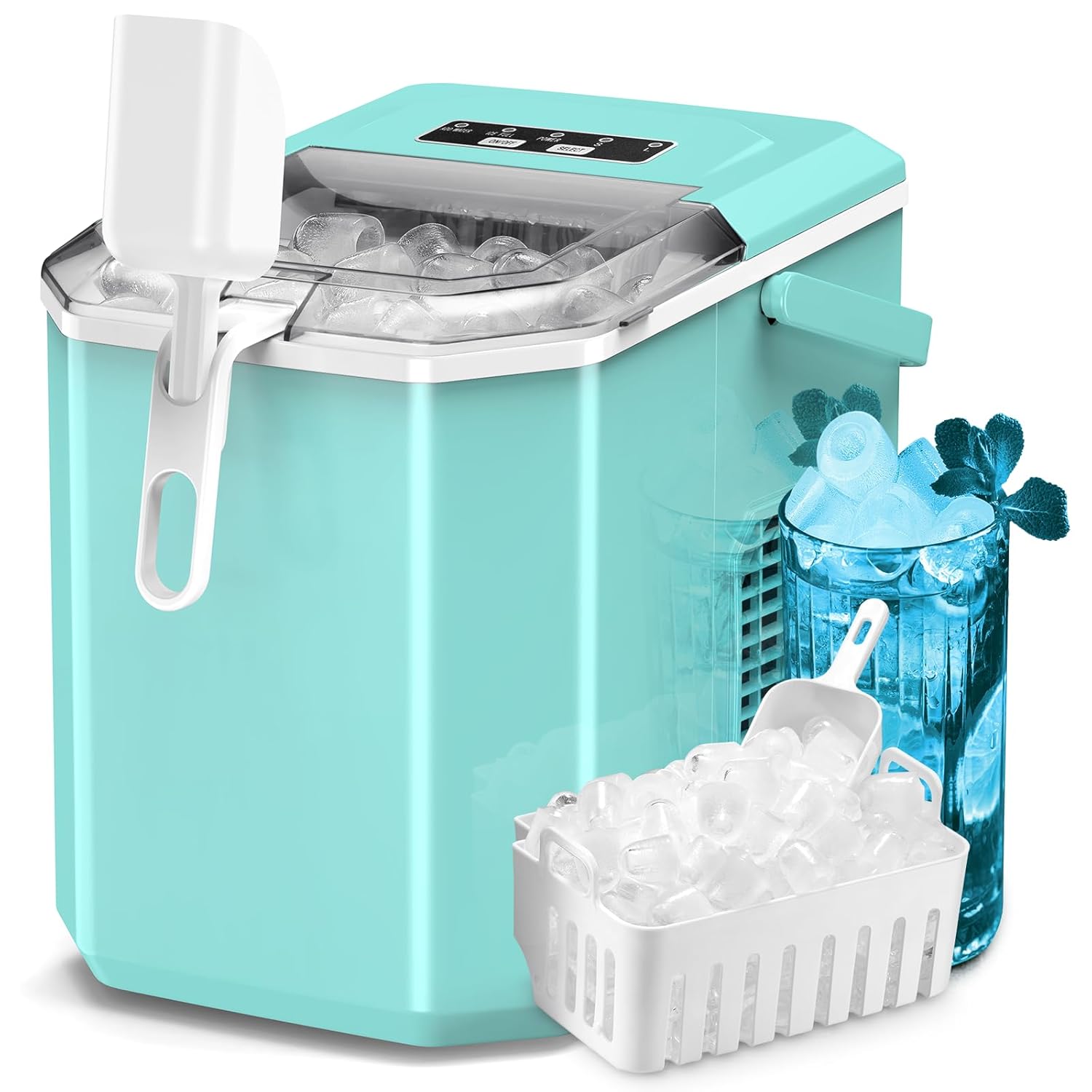 ZAFRO Countertop Ice Maker: Fresh Ice in Just 6 Minutes