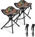 GYMAX 2 Pack Folding Stool - Portable Tripod Hunting Stool