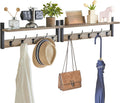 Coat Rack Wall Mount with Shelf 2-Pack - Space-Saving Entryway
