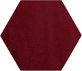 Ambiant Pet Friendly Solid Color Area Rug Burgundy - 2 ft Hexagon
