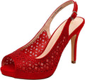 DREAM PAIRS Womens Platform Dress Rhinestones Peep Toe Pumps - Elegant