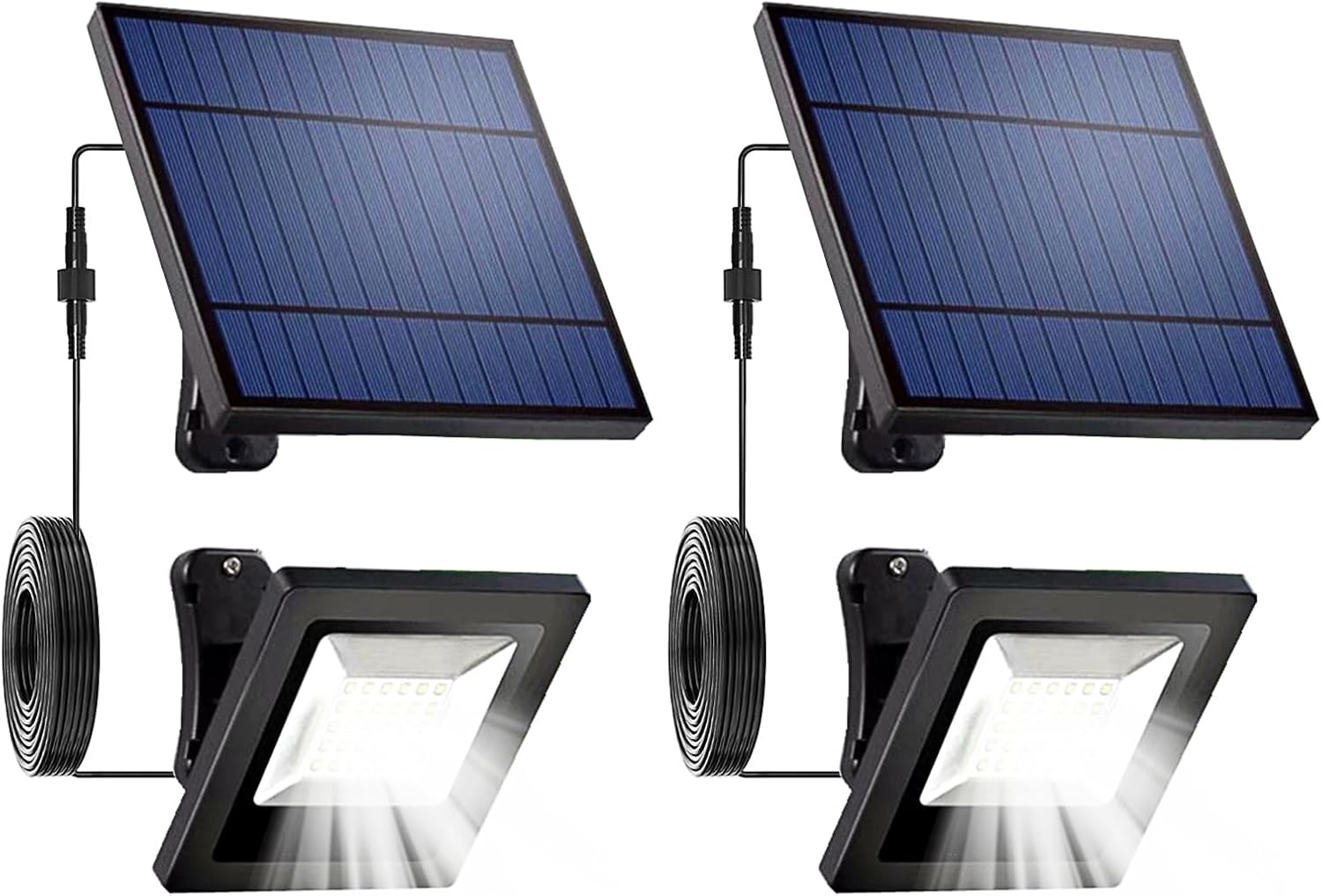 Solar Lights Outdoor Waterproof with 16FT Cord for Security