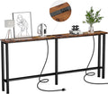 70in Narrow Console Sofa Table with Power Hub - Charging & Storage