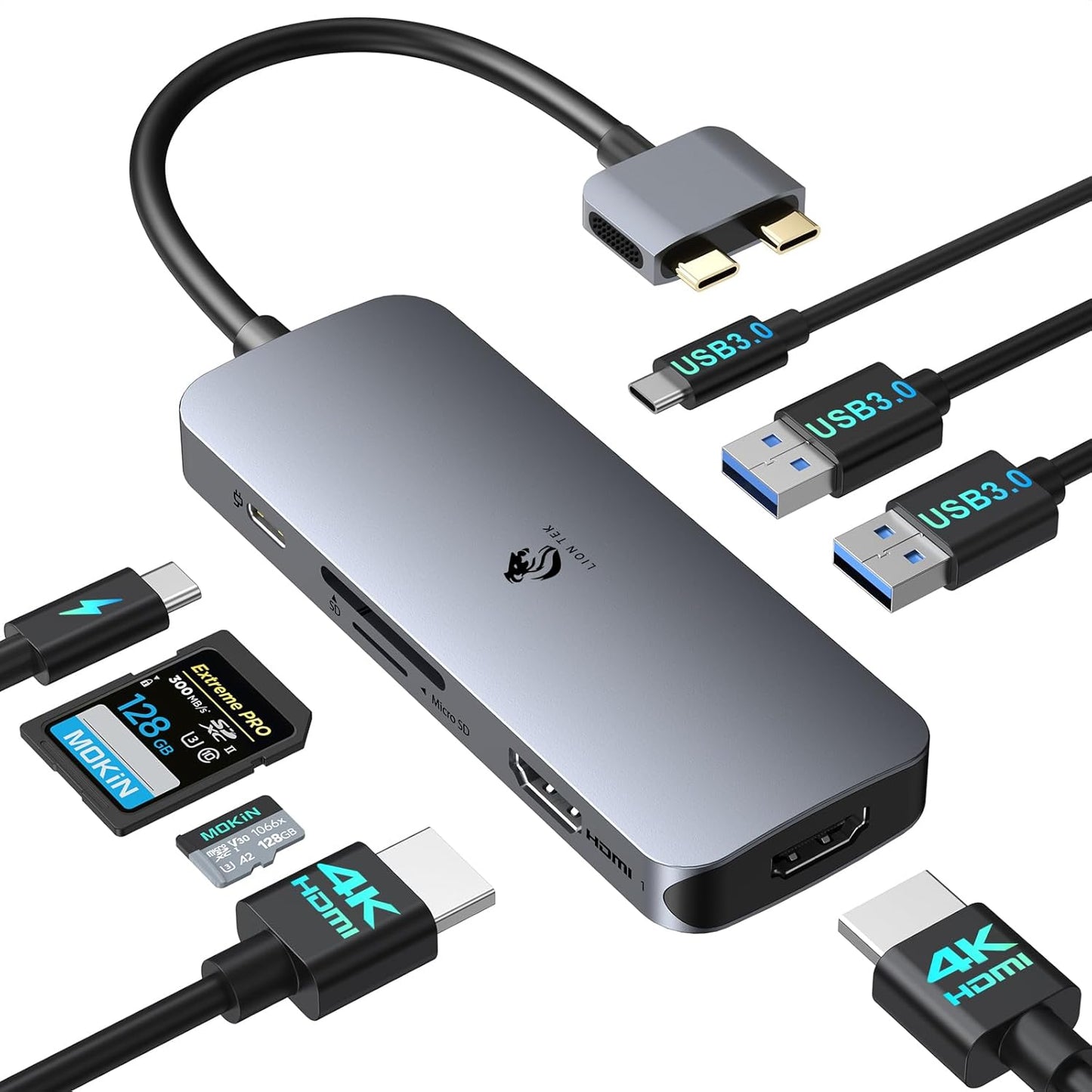 Docking Station for MacBook Pro Air with Dual HDMI Ports