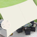 Rectangle 9ftx10ft Waterproof Sun Shade Sail Canopy Cream - UV Block