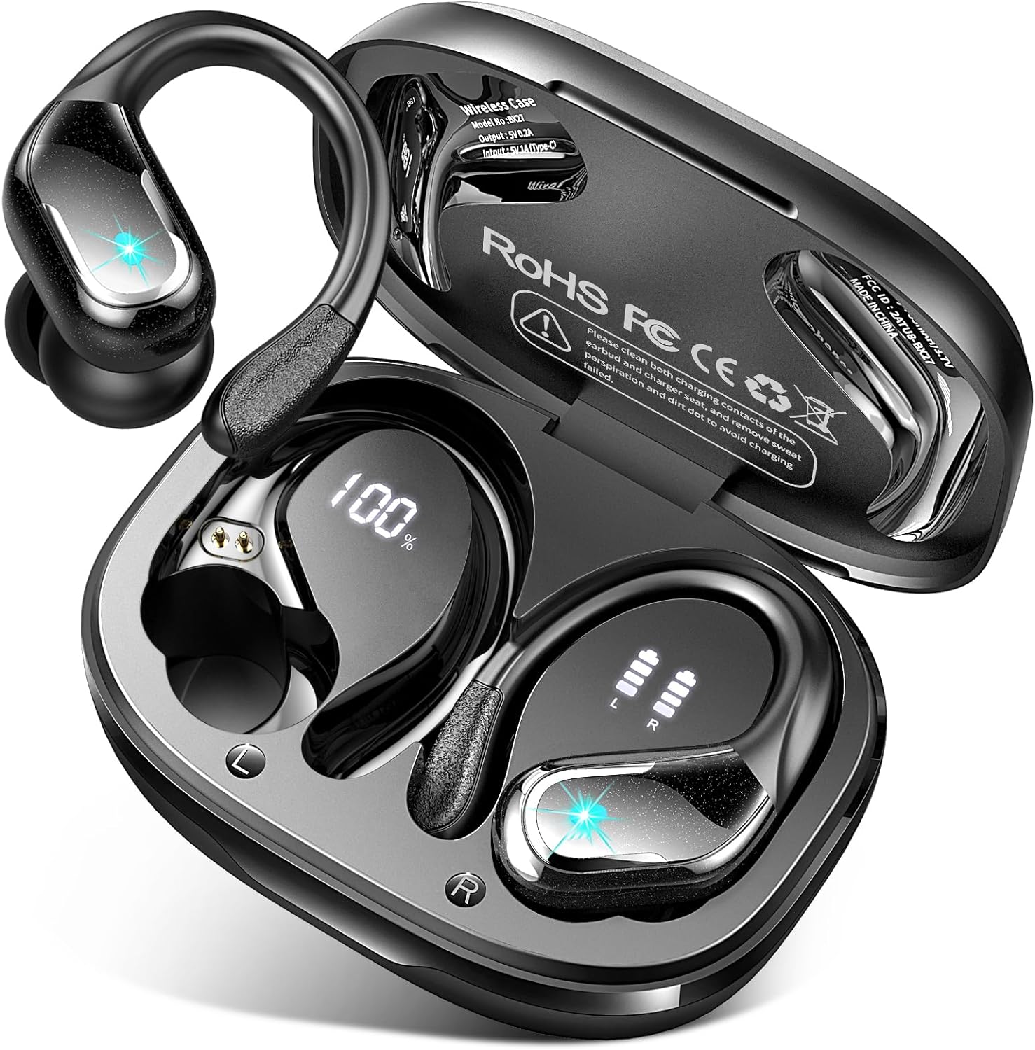 75Hrs IP7 Waterproof Wireless Earbuds