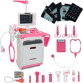 Pink Doctor Kit for Toddlers 3-5 - Role Play Medical Cart