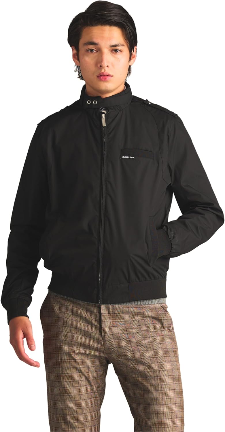 Members Only Original Iconic Racer Jacket for Men - Slim Fit